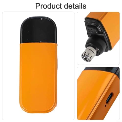 Electric Nose Hair Trimmer, for Men with Digital Display, Rechargeable, Stainless Steel, Portable Precision Grooming Kit,for Travel and Home Use(Normal Orange) — view 6
