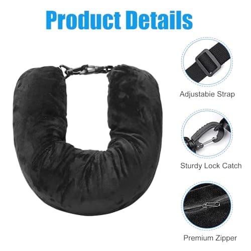 Stuffable Neck Pillow for Travel,with Adjustable Straps,Clothes for Luggage — view 3