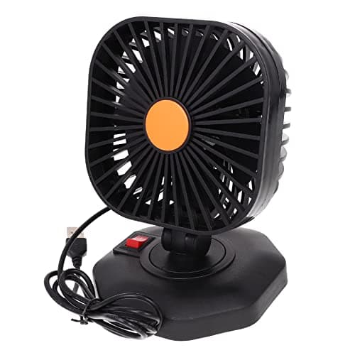 SHINEOFI Car USB Fan Compact Silent Cooling Fan for Vehicles for Summer Travel Compatible with Car Charger Power Bank Durable Portable Design