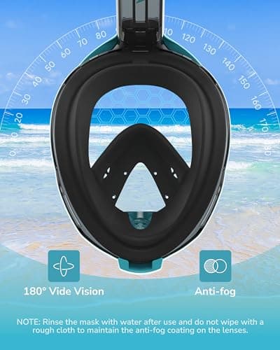 ACURE Full Face Snorkel Mask Adult Anti-Fog Diving Mask with Camera Mount — view 2