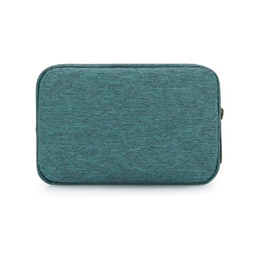 DOB SECHS Waterproof Canvas Mini Travel Makeup Carrying Case Wash Bags Cosmetic Bag Portable Electronics Accessories Organizer Wash Gym Shaving Bag, Green