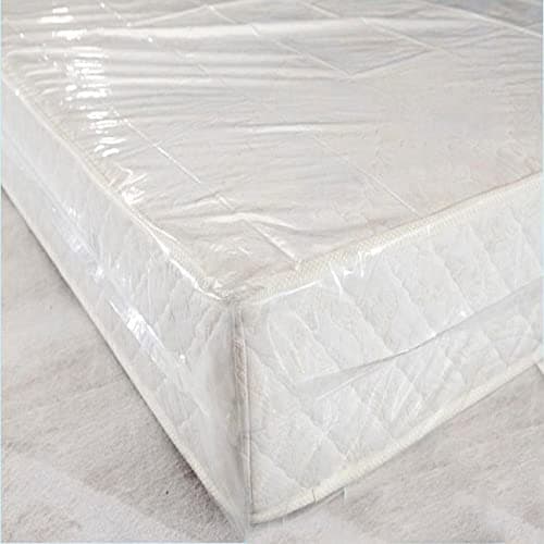 Heavy Duty Polythene Plastic Mattress Cover for Moving - Single Mattress Storage Bag - Waterproof Protection - Reusable Bags for Moving - Dust Sheet for Decorating and Painting — view 4