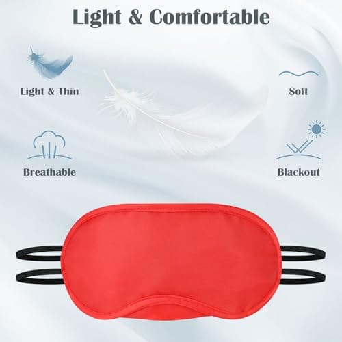 40 Pcs Colored Sleep Eye Mask Shade Cover, Sleep Eye Mask for Men Women Kids, Individual Pack Sleeping Blindfold Eye Shade Cover for Travel, Plane, Hotel, Party — view 2