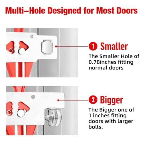 Portable Door Lock Home Security Door Lock Travel Lockdown Locks for Additional Safety and Privacy Perfect for Traveling Hotel Home Apartment College,2 Pack — view 6