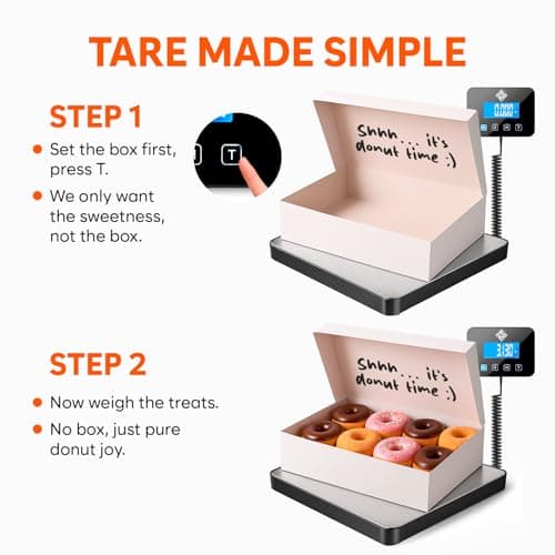 Parcel Scales - 200 kg/10 g - Heavy-Duty & High Accurate Digital Postal Scale with Hold/Tare Function - Perfect for Packages, Luggage, Industrial Use - Battery & Cable Included - Silver — view 6