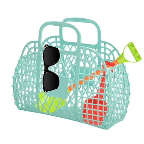 Jelly Tote - Bright Jelly Bags - Jelly Basket Tote Bag, Trendy Reusable Basket, Summer Beach Tote Handbags, JellyPurse For Toddler, Kids, Halloween, Bridal, Easter Basket — view 6