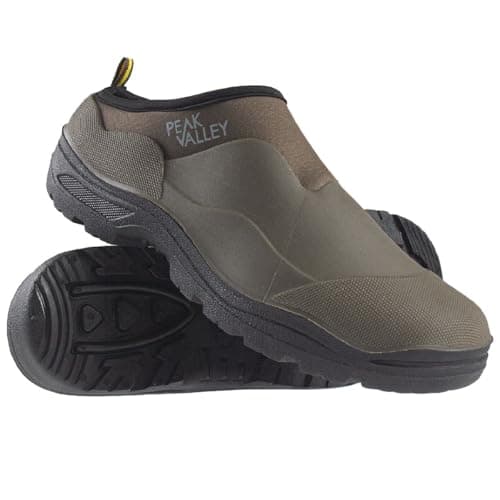 Mens Waterproof Shoes Neoprene Boots Slip On Outdoor Clogs Rubber Wellies Work Gardening Wellingtons Ladies Mules (Khaki Green, UK Footwear Size System, Adult, Men, Numeric, Medium, 11)