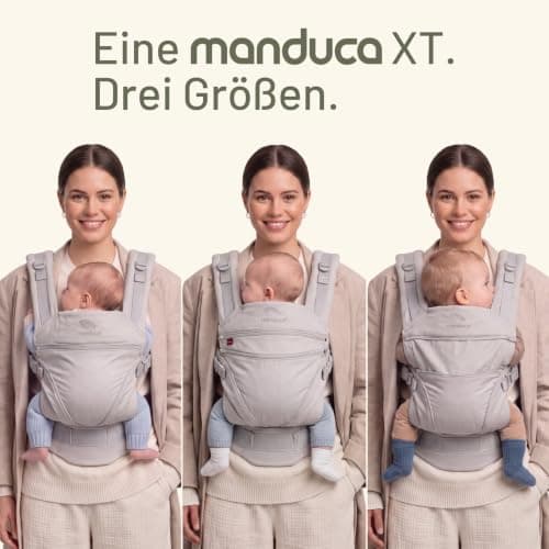 Manduca XT Happy Blush Organic Cotton Ergonomic Baby Carrier, Multi-Position Fanny Pack Backpack (Front, Hip, Back), Adjustable for Newborns and Toddlers (3.5-20 kg), Without Inserts, XT Cotton — view 6