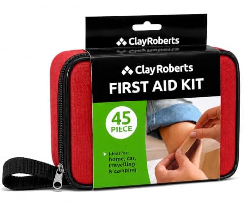 First Aid Travel Kit, Compact 45 Piece Holiday Travel Essentials, Camping, Car, University, Home, Emergency, Water Resistant Case, Lightweight, Space Saving — view 2
