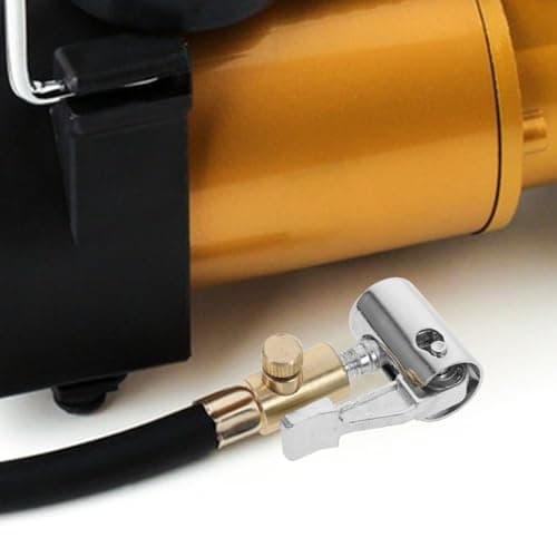MINAOLULUS Tire Inflator Nozzle Adapter for Travel and Outdoor Activities with Clip Locking Mechanism, Copper and Stainless Steel Construction, Portable and Resistant to Damage with — view 5