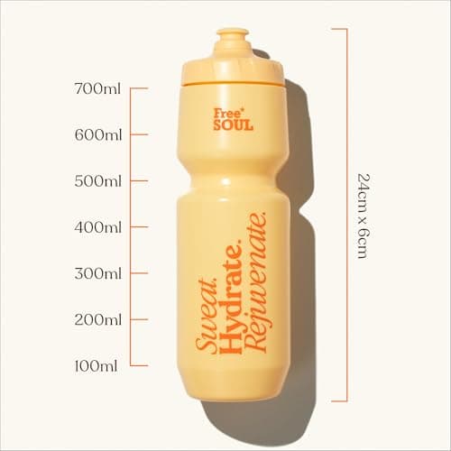 Free Soul 700ml Hydrate Water Bottle, Lightweight Portable Sports Water Bottle Ideal for Running or Cycling for Gym and Outdoor, Dishwasher Safe, BPA Free — view 6