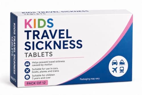 Kids Travel Sickness Relief – 12 Pack for Nausea & Motion Discomfort
