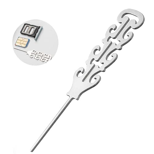 Bangcheer 10PCS SIM Card Removal Tool Set, Engraved Stainless Steel SIM Ejector Pins with Lanyard, Universal SIMcard Tray Opener for iPhones, Samsung, iPads, WiFi Routers, Tech Gift