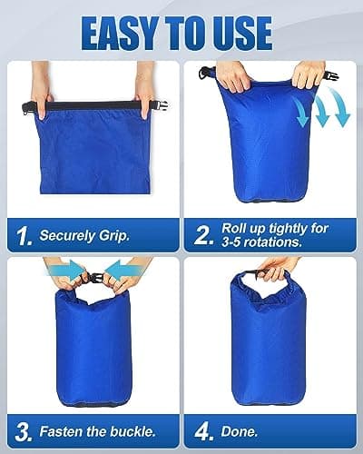 Victoper Waterproof Dry Bag Set 5Pcs, Lightweight Large Capacity Ripstop Dry Bags Waterproof in 3L 5L 10L 15L 20L Organizer Storage Bags for Outdoor Hiking Camping Fishing Cycling (Dry Bag 5PCS) — view 6