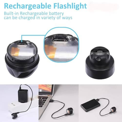 RAHAN Rechargeable Headlights for Shoe, Waterproof Flashlight Attachment for Shoe, 3 Light Modes, Camping Accessories for Kids and Adults, Dog Walking — view 4