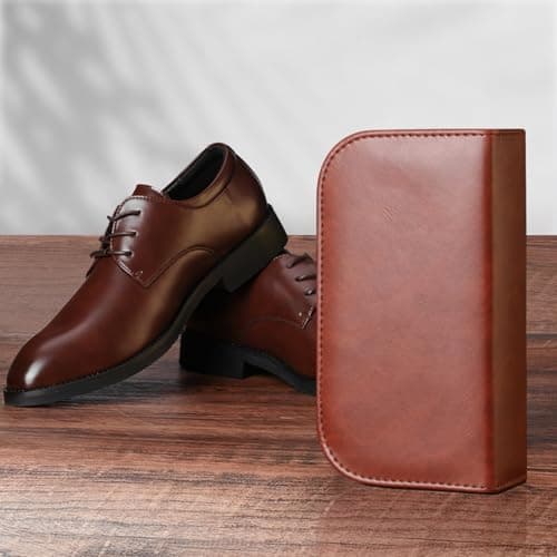 SULIVES Premium Shoe Cleaning Kit, 7 Piece Shoe Shine Kit with Horse Hair Brush, One Box of Black and White Shoe Polish Each, Two Cleaning Cloths, Metal Shoe Pull — view 6