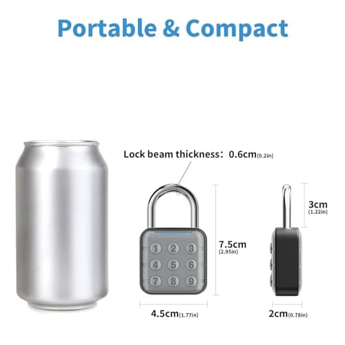 SURPN Digital Combination Lock, Gym Locker Lock Electronic Password Padlock — view 5
