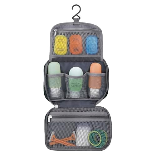 Travelon Compact Hanging Toiletry Kit, Black, One Size, Compact Hanging Toiletry Kit — view 3
