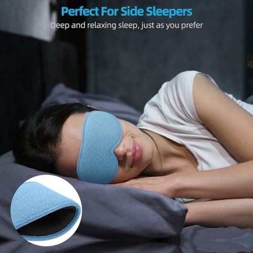 Trilancer Blackout Sleep Mask, 3D Eye Mask for Sleeping, Men & Women-Blue — view 2