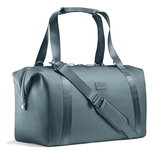 Fit & Fresh Premium Neoprene Weekender Bag, Travel Bag with Trolley Sleeve, Large Overnight Bag, Carry on Bag, Duffel Bags, Gym Bag, Basalt, Carry-On, Neoprene Weekender Duffel Bag