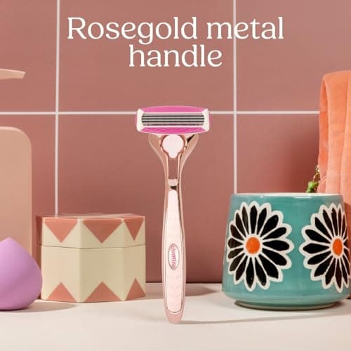 WILKINSON SWORD - Quattro For Women | Premium Metal Rose Gold | Razor Handle + 4 Blade Refills — view 6