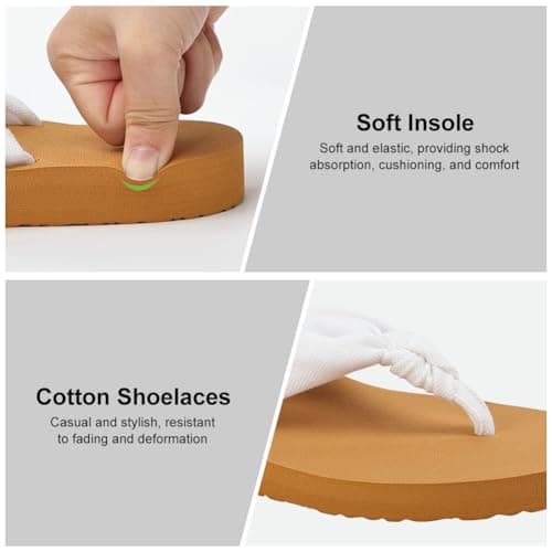 BSBUY Unisex Flip Flops Mens Flatform Beach Flip-Flop EVA Slippers Ladies Girls Yoga Mat Comfortable Beach Travel Platform Sandals Slip-Resistant Flat Flip Flops with Arch Support for Shower(UK:7) — view 4