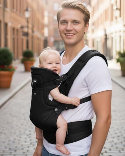 4-in-1 Cotton Blend Baby Carrier 0-36 Months (3.6-14.5 kg), Black — view 5