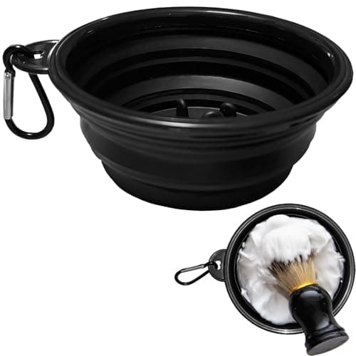 Shaving Bowl,Foldable Travel Shaving Bowl for Shave Cream, Silicone Shaving Cup for Wet Shaving for Men