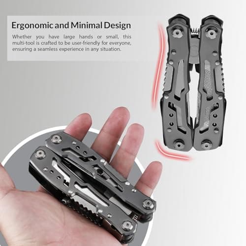 LEVADA PLUS 14-in-1 Multi-Tool with Pliers, Screwdriver, Bottle Opener & More | Durable Stainless Steel Pocket Tool with Nylon Case for Camping, Outdoor, DIY & Everyday Use — view 5