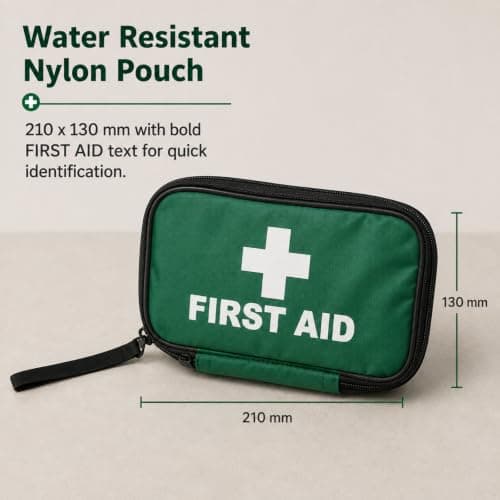 Value Aid HSE Compliant Lone Worker First Aid Kit - 25 Piece Green Bag — view 5