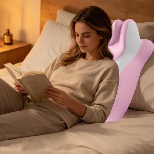 Cumnvulnt Sweet Spot Pillow, 27° Angle Perfect Position Couples Pillow Ergonomic Rebound Memory Foam Wedge Pillow, Sweet Love Nest Spark Provides Waist and Neck Contoured Support (Pink) — view 6