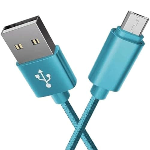 iTechCover Braided USB Cable Charging Cord/Charger Power Lead Wire Compatible with iTechCover® USB-A 2.0 to Micro USB 5V 2A Charger Power Cable Adaptor Lead/Baby Blue / (3m / 9.9ft) — view 2