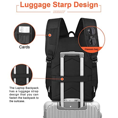 Dobaly Anti-Theft Waterproof Laptop Backpack – USB Charging Port, 15.6 inch Carry-On Rucksack for Men & Women, for Hiking, Business, College, Work, School & Travel — view 5
