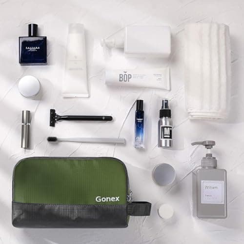 Gonex Men's Toiletry Bag, Water-Resistant Nylon Travel Wash Shower Bag — view 6