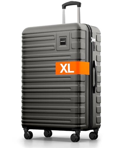 Polycarbonate XL Suitcase Large 77cm - 158cm Linear Dimensions - 20kg Suitcase Including TSA Lock, Hard Shell, Travel Case
