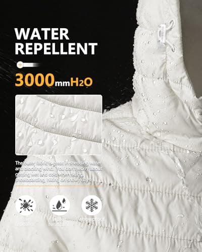 Outdoor Ventures Women's Winter Lightweight Puffer Jacket with Hood, Warm, Short, Packable, Quilted, Transitional, Padded Jacket for Ladies, Lined for Hiking, Travel Cream XS — view 3