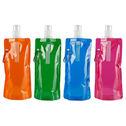WBCBEC 4 Pieces Collapsible Water Bottle Reusable Drinking Water Bottle