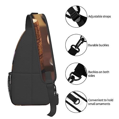 FRESQA Cartoon Owls Cute Chest Bag Diagonally Sling Backpack Men Women Travel By Multifunctional Outdoor Sports Daypack, Wine Cork, One Size — view 5