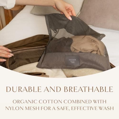 Hayden Hill Organic Cotton Mesh Laundry Bags for Delicates & Travel, 2 Pack — view 3