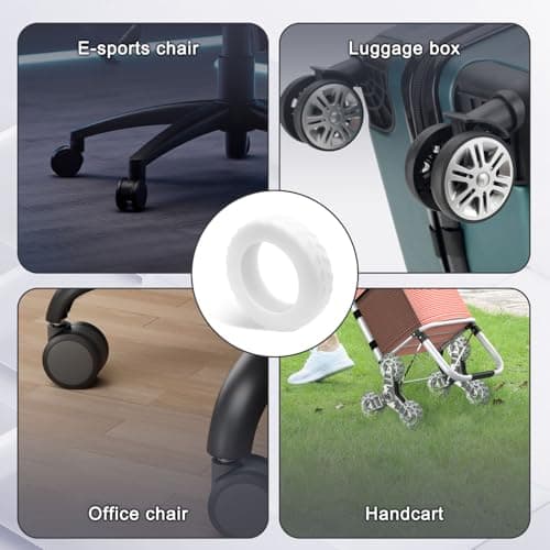 WANGWUXINSHENG 8 Pcs Silicone Suitcase Wheel Protectors, Noise-Reducing Anti-Scratch Wheel Covers & Luggage Wheel Protectors for 2-2.4 Inch Spinner Wheels, Carry-On Travel Suitcase Accessories — view 4