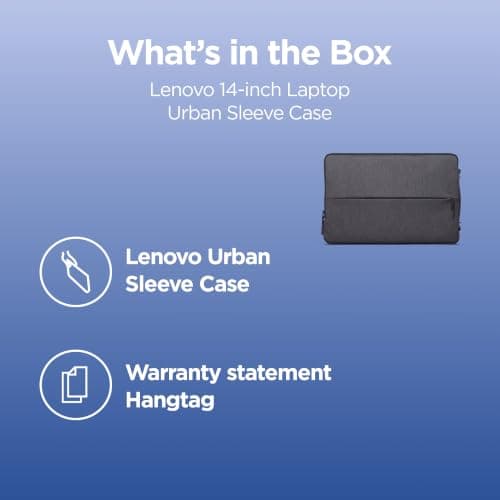 Lenovo Laptop Urban Sleeve Case | Up to 14 inch | Water Repellent | Grey — view 5