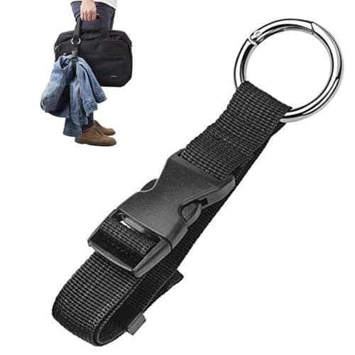 Bag Luggage Strap Jacket Holder Adjustable Luggage Strap Hook Loop Heavy Duty Carry Clip Strap with Loop for Keeping Backpacks Handbags