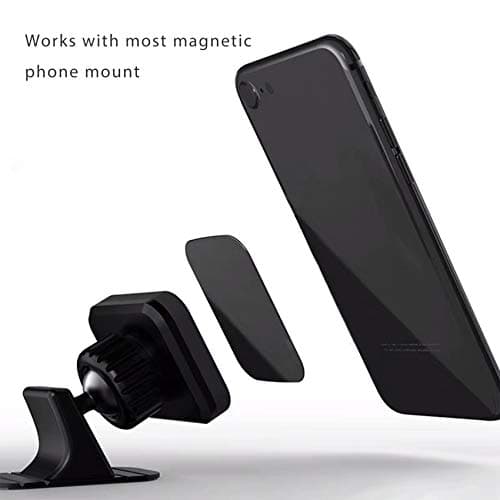YGKJ 4 x Metal Plates with 3M Adhesive for Magnetic Car Phone Holder/Magnetic Car Holder Universal Metal Plate for Smartphone (2 Round and 2 Rectangular) (Black) — view 3