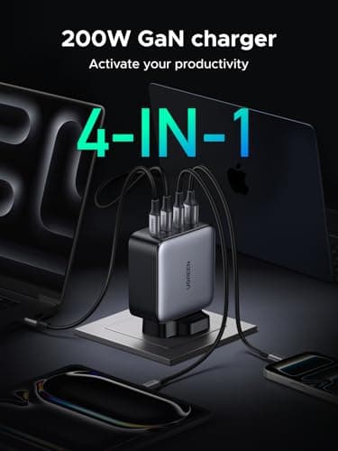 UGREEN USB C Charger 200W Nexode GaN Fast Charger 4-Port Laptop Charger — view 4