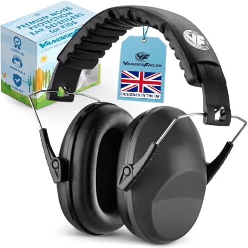 Kids Noise Cancelling Ear Defenders - 31 dB (2K Hz), Charcoal Grey