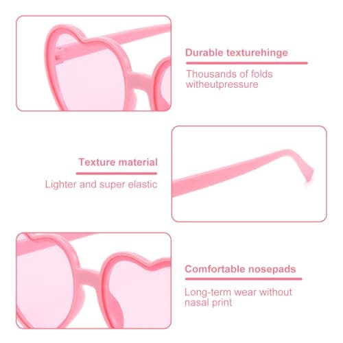 Little Girls Handbag Set, Adorable Rabbit Crossbody Bag with Heart-Shaped Sunglasses and 14 Bow Hair Clips, Cute Rabbit Girls' Shoulder Bags with Adjustable Strap for Birthday Gifts and Toys(Pink) — view 5