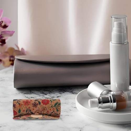 Lipstick Holder Case with Mirror, Cork Travel Makeup Organizer — view 5
