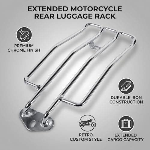 Rear Luggage Rack, Aramox 2 Color motorbike Motorcycle driver Seat Rear Luggage Rack bracket Support Shelf Metal + Electrodeposit For XL883/1200 Black & — view 3
