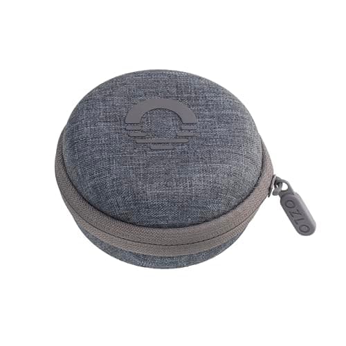 Ozlo Sleepbuds® Travel Case | Hard Case for Sleep Headphones | Woven Fabric with Zipper Closure | Mesh Pocket for Storing Charging Cable | Gray