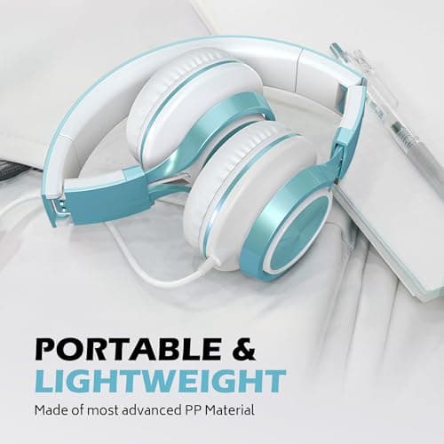Ailihen C8 Headphones Wired with Mic Foldable and Adjustable, Lime Green — view 6
